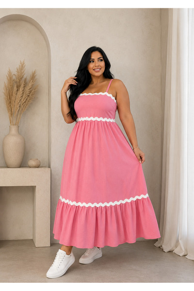 OEM Casual dress, elastic, maximum bust 130 cm, fits S-XXL, white details, th...