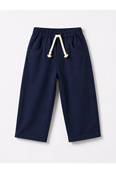 nivo baby Boy's Navy Blue Gabardine Comfortable Fit Trousers