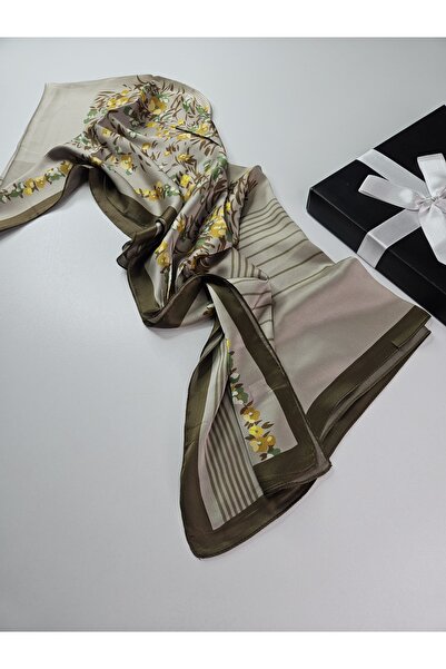 tomrisboutique Luxury Voile Silk Shawl Hijab Foulard Scarf Shawl Floral Patte...