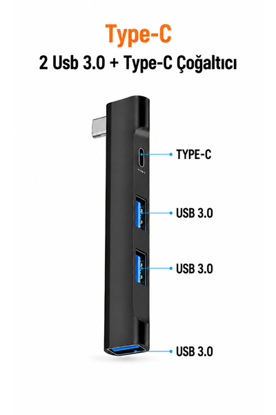 Dexmon محول USB من النوع C 3 منافذ USB 3.0 + محول من النوع C محول OTG لأجهزة ...