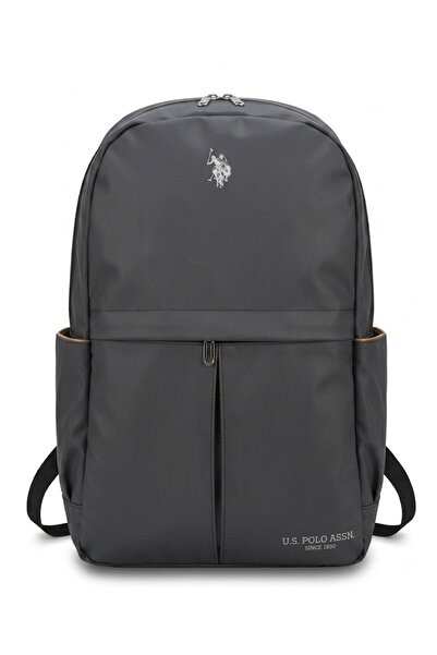U.S. Polo Assn. Rucsac negru unisex pentru laptop și geantă de școală PLCAN26163