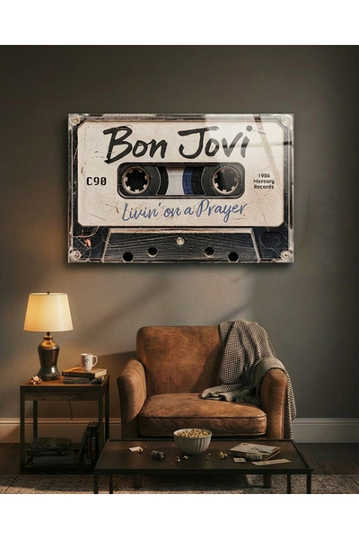 FavloArt Bon Jovi Poster Pleksi Tablo – Modern ve Nostaljik Duvar Sanatı