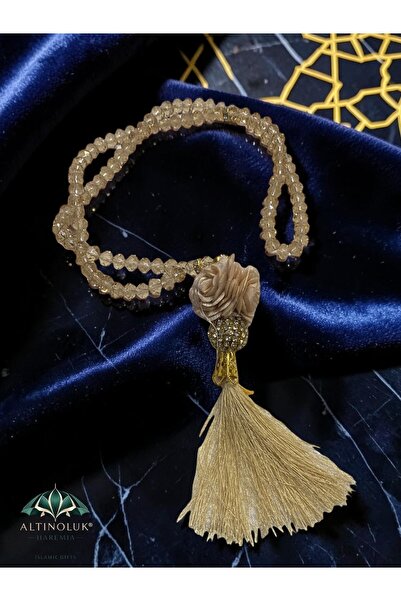 Altınoluk Haremia Crystal Stone Rose Detailed 99' Rosary 8 mm |   Stylish Gif...