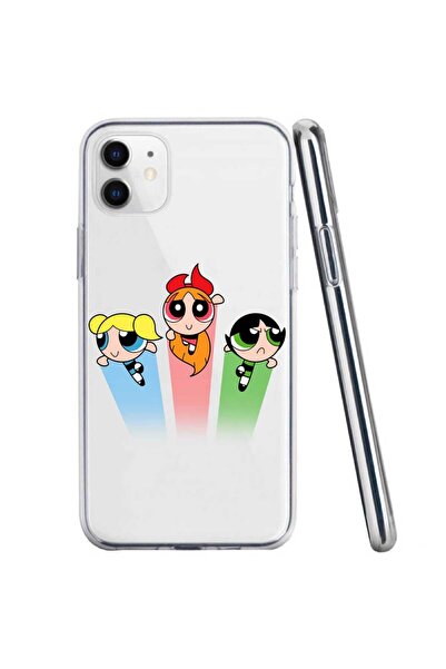 OEM Θήκη συμβατή με Apple iPhone 11, διαφανής σιλικόνης, με σχέδιο Powerpuff ...