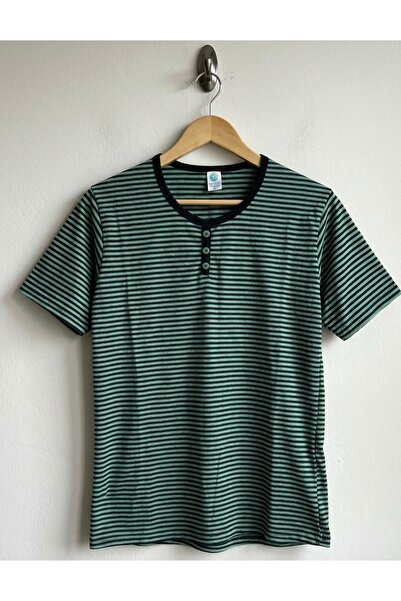 BİLGENS BUTİK Women's 85% Cotton Striped Short Sleeve T-Shirt