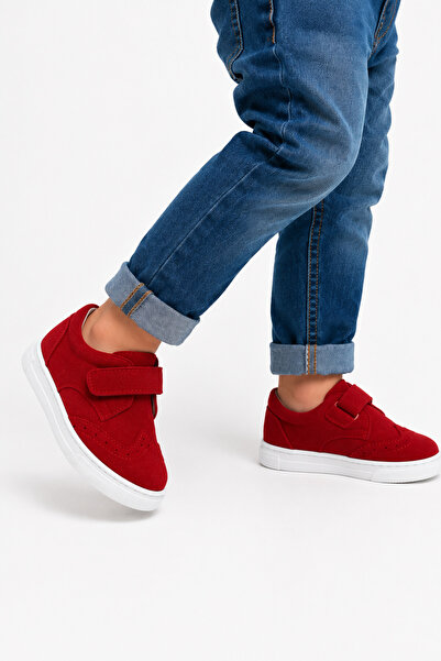 Ewen Tomm Pantofi casual pentru copii din piele intoarsa premium cu velcro