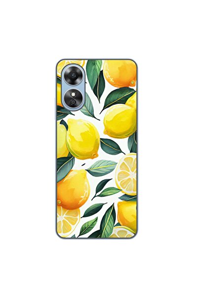 OEM Калъф, съвместим с Oppo A17, силиконов гел TPU, модел с десен на лимони