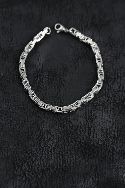 Marsilyan Nvdn- 316L Steel Silver Color King Chain Men's Bracelet Iegrs-Nvdn1