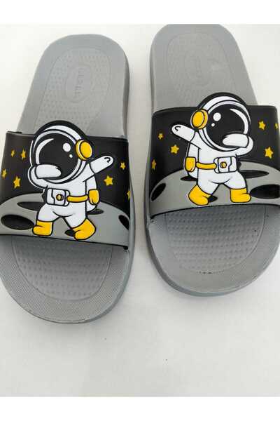 GEZER Mersin Md Textile Astronaut Figured Non-Slip Children's Slippers