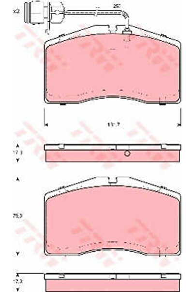 TRW Set of brake pads, disc brake GDB1523