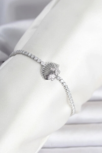 Marsilyan Nvdn- Brass Silver Color Sea Shell Model Waterway Women's Bracelet ...