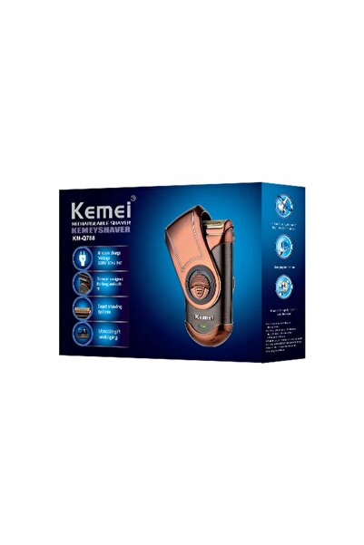 Kemei ماكينة حلاقة كهربائية للرجال KM Q 788 قابلة لإعادة الشحن برأسين عائمين ...
