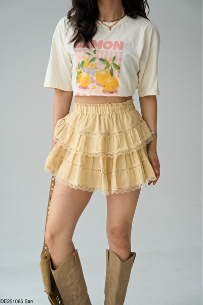 Lupies Women's Lace Skirt with Shorts