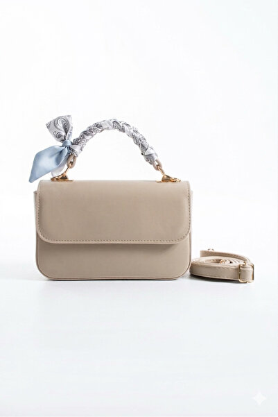 DEV 3 ADAM Box Model Hand Shoulder and Crossbody Women's Bag with Mink Scarf