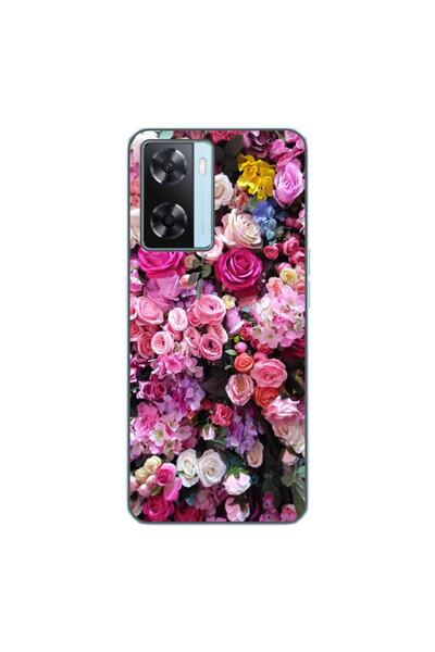 OEM Husa compatibila cu Oppo A57s Silicon Gel Tpu Model Trandafiri Roz