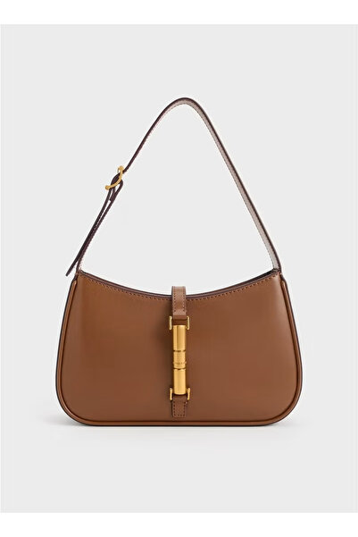 Charlene Cesia Metallic Accent Shoulder Bag - Brown