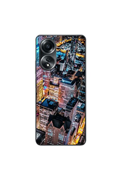 OEM Θήκη συμβατή με Oppo A58 4G Σιλικόνης Τζελ TPU Μοντέλο Νυχτερινή Πόλη