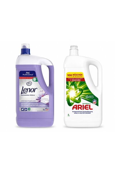 lenor Balsam de rufe Professional Lavanda 200 spalari + Detergent Universal L...