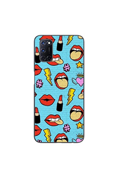 OEM Case compatible with Oppo A72 Silicone Gel Tpu Model Pop Art Lips