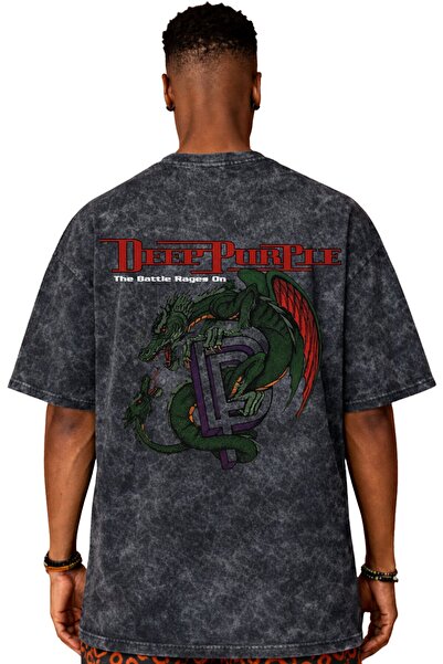 SEVBANO Deep Purple Rock Metal Music Band Back Printed Unisex Oversize Vintag...