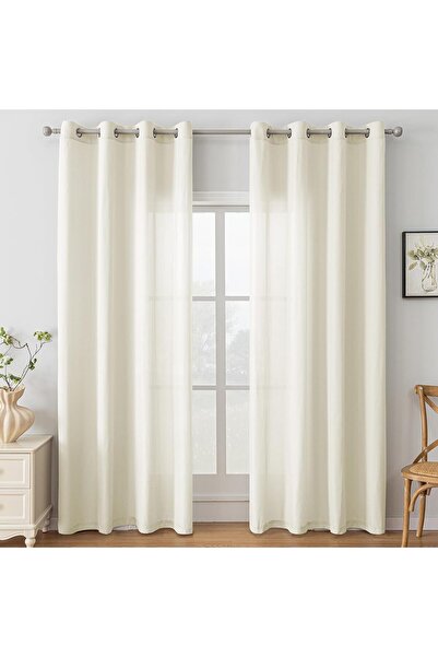 ABYstyle Set de 2 perdele 140 x 300 cm cu inele, Semitransparente, pentru dor...