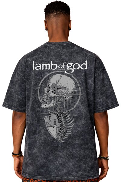 SEVBANO Lamb of God Rock Metal Music Band Back Printed Unisex Oversize Vintag...