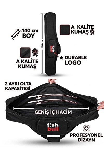 FİSHCOİN FİSHBULL 140CM 2'Lİ OLTA ÇANTASI