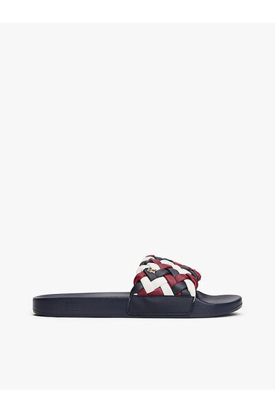 Tommy Hilfiger TH Kadın Cornrow Mavi Terlik
