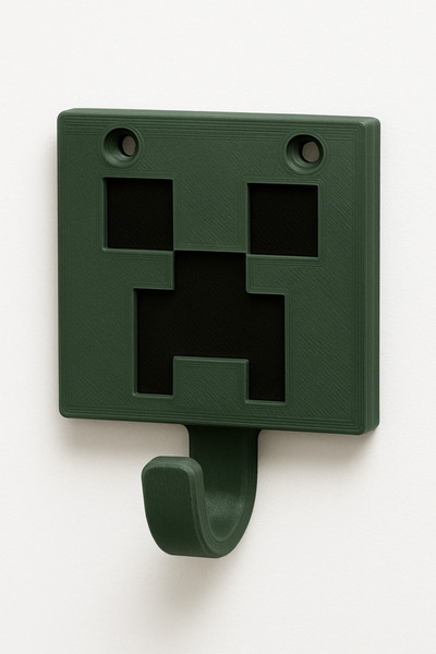GAME SHOT Minecraft Creeper Duvar Kancası Tekli 3D Baskı