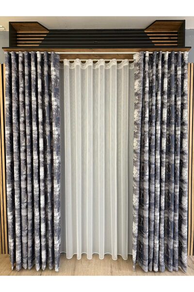 ArasyaHome Draperie Elegantă Bella cu Textură Fină Bleumarin