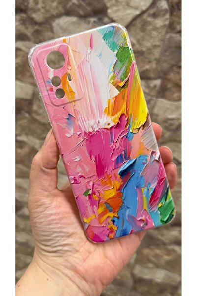 Vip Case Redmi Note 12S Uyumlu Renkli Soyut Desenli Şeffaf Darbe Emici Kamera...