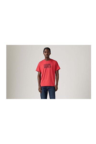 Levi's Ανδρικό μπλουζάκι Lse Ss Relaxed Fit Tee Ssnl Serif Logo C Red