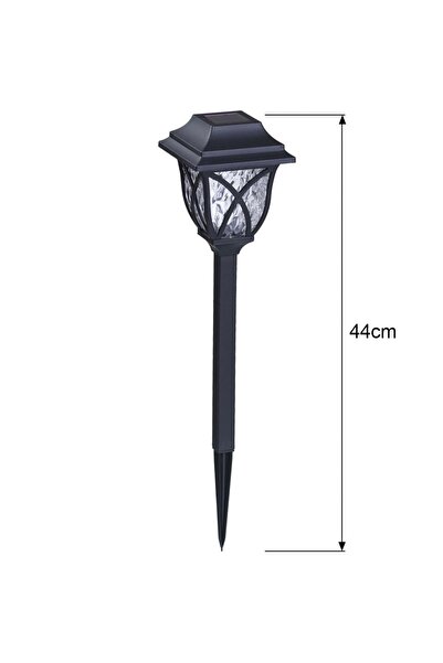OEM Set de 6 lămpi solare LED de grădină, plastic negru, lumină caldă