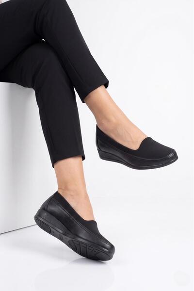 Papuçsepeti Shoe Basket Large Size Women's Comfortable Sole Stretchy Orthoped...
