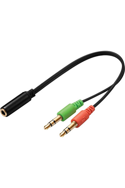 Sandberg Convertor căști (mobil) pentru PC, 2 x 3.5mm, Tată, 3.5mm, Mamă, Negru