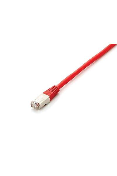 EQUIP Cablu patch Cat6A Plat.S/FTP 2xRJ45 0.50m roșu LSZH pungă polietilenă