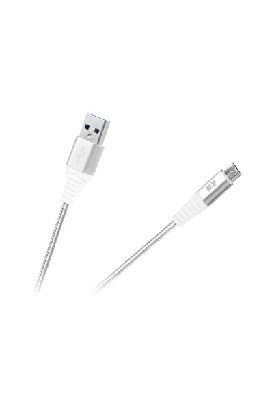 Rebel Cablu USB Comp USB-A - microUSB 1 m Bia≈Çy (RB-6000-100-W)