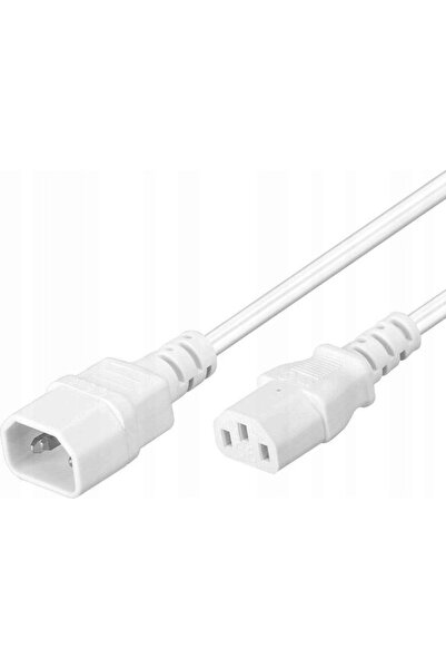 PremiumCord Prodlu≈æovac√≠ kabel s√≠≈• 230V, C13-C14, b√≠l√Ω 3m