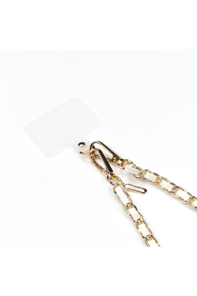 Crong Curea de telefon tip crossbody - Șnur de agățat telefonul (White Twist)