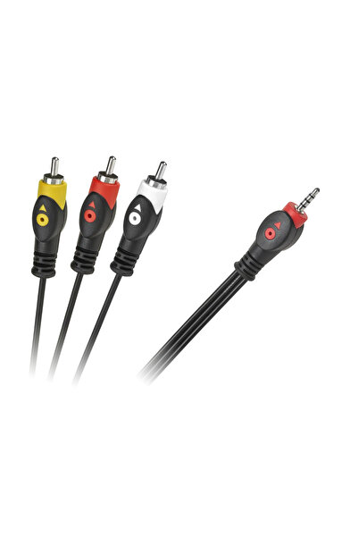 LP Cablu Jack 3.5mm - RCA (Cinch) X3 3m Negru (Kpo2851L-3)