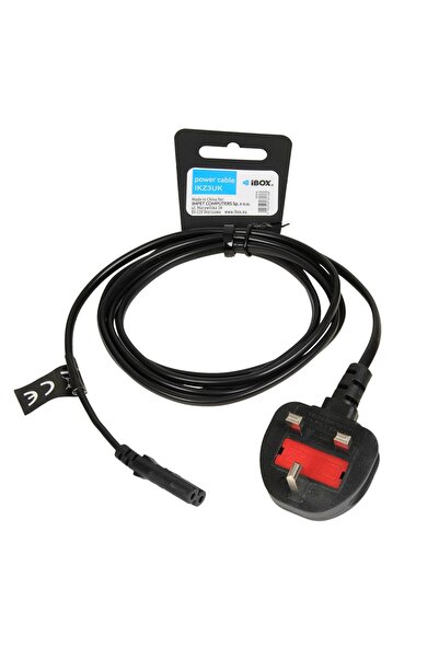 İbox Cablu de alimentare EURO cu 2 pini AUDIO-RTV VDE 3x0,75mm MIED, ștecher UK