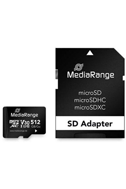 MediaRange Card SD MicroSD 512GB UHS-1 Cl.10 inclus Adaptor