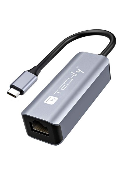 Techly Adaptor placă de rețea USB 3.1 Tip C la RJ45