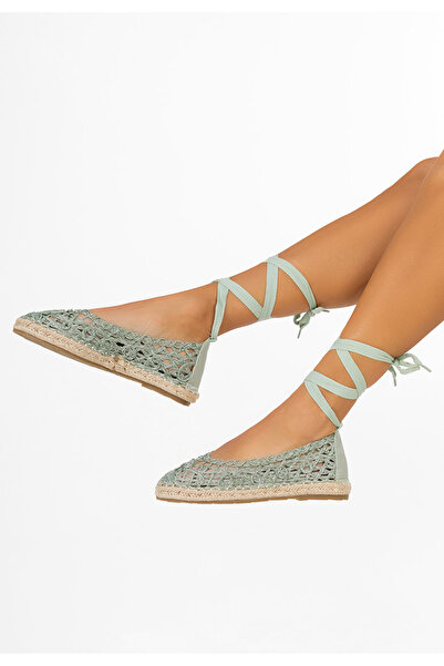 B T Shoes Kaddeia green lace-up Espadrilles