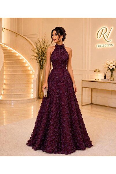 maria fashion floral evening dress