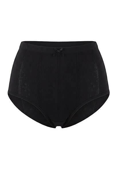 CottonVia 10 bucăți, jacquard, talie super înaltă, chiloți Bato, bumbac și ly...