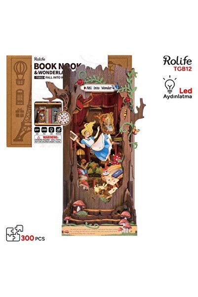 Rolife TGB12 Fall into Wonder Kitap Köşesi Book Nook DIY Minyatür Maket Model...