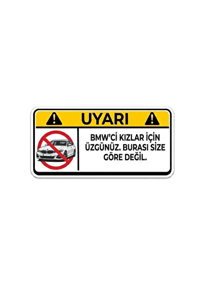MİNUZ Araba Sticker Oto Etiket Espirili Araç Yazısı 10x5 cm Suya Dayanıklı