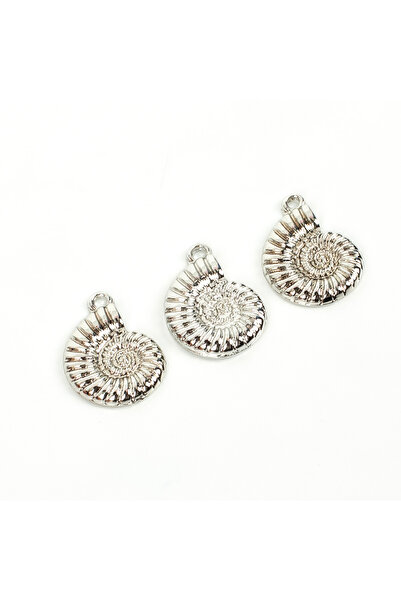 yfhobi 1 Adet - 23 mm Salyangoz Desenli Uç, Charm Uç, Rodyum Kaplama 1.Kalite...