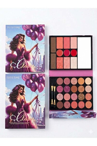 TUTU TIME Integrated makeup box – Eyeshadow palette, blush, and lipsticks